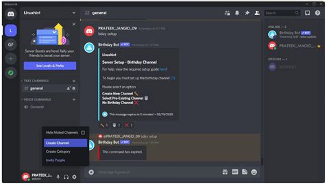 discord create chanel that only some people can see|Discord types of channels.